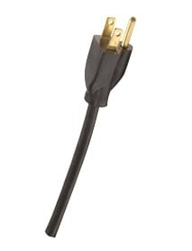 SJT 16/3 Round Cord: 9-FT, Straight Plug, NEMA 5-15P, Black