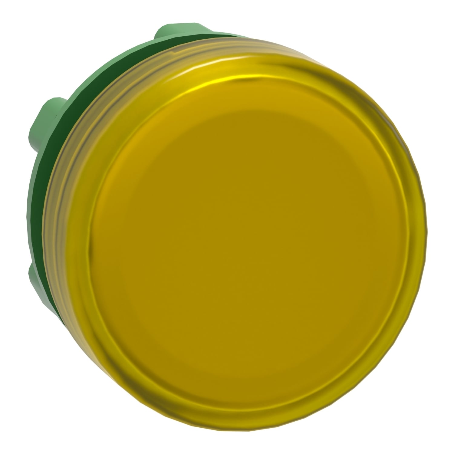 Head for pilot light, Harmony XB5, plastic, yellow, 22mm, plain lens, BA9s base fitting