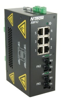 308FX2 Industrial Ethernet Switch with Monitoring, ST 2km