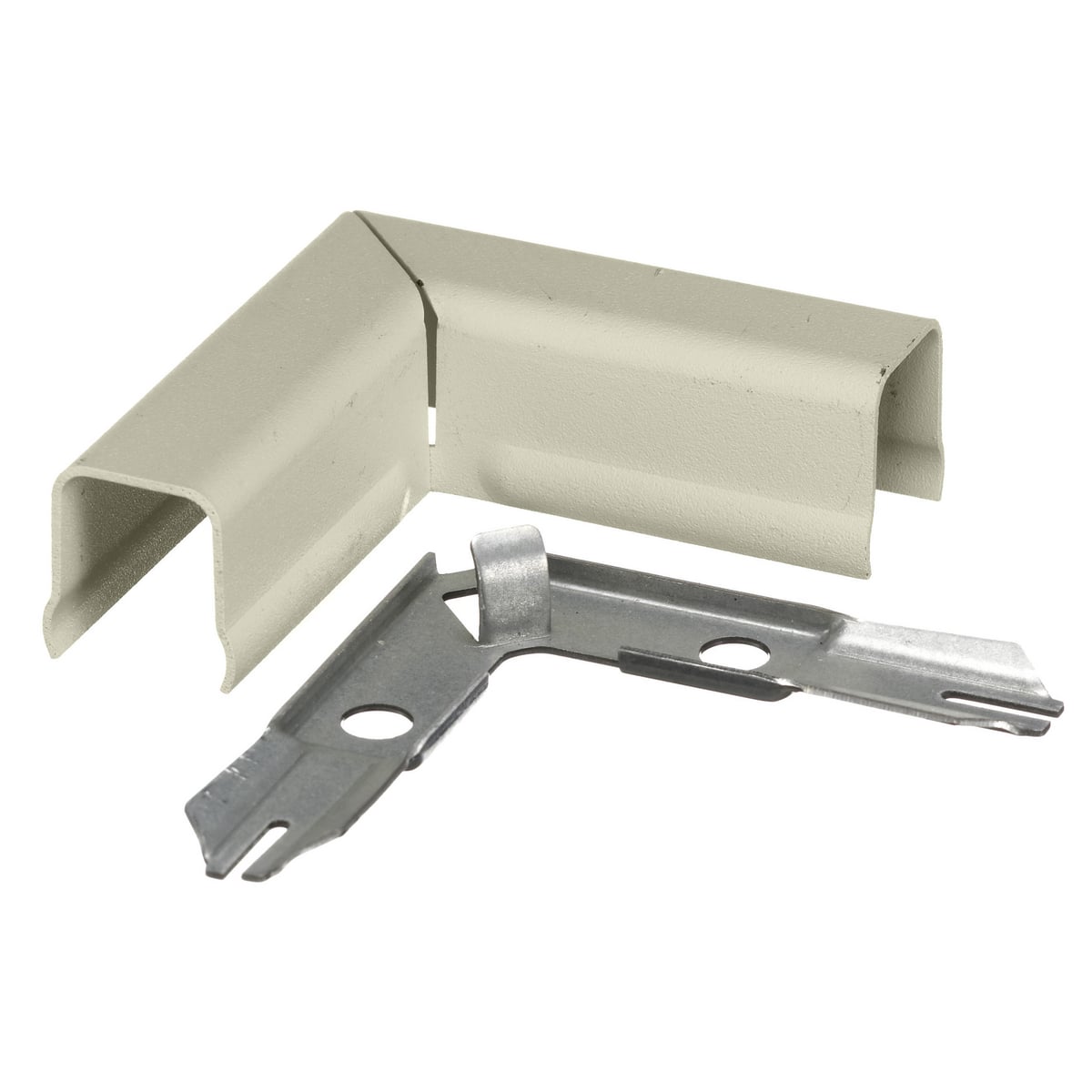 Metal Raceway, 90 Degree Flat Elbow, HBL700/750 Series, Ivory