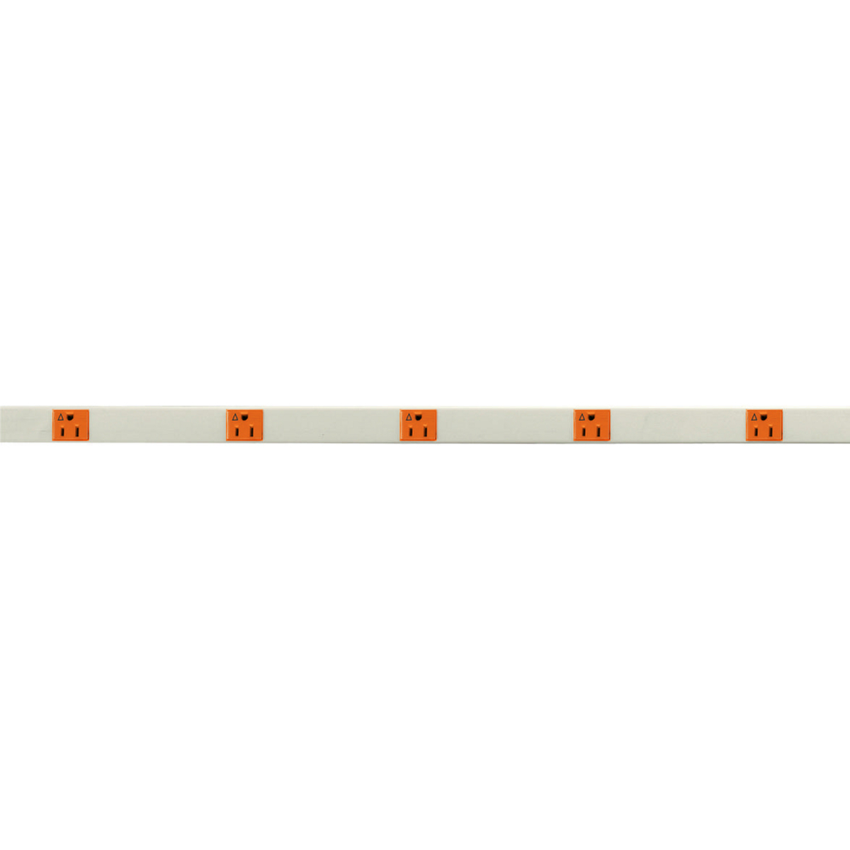 Metal PlugTrak, Isolated Ground, 15A 1 Circuit , 5 Receptacle, 5' Length, Ivory