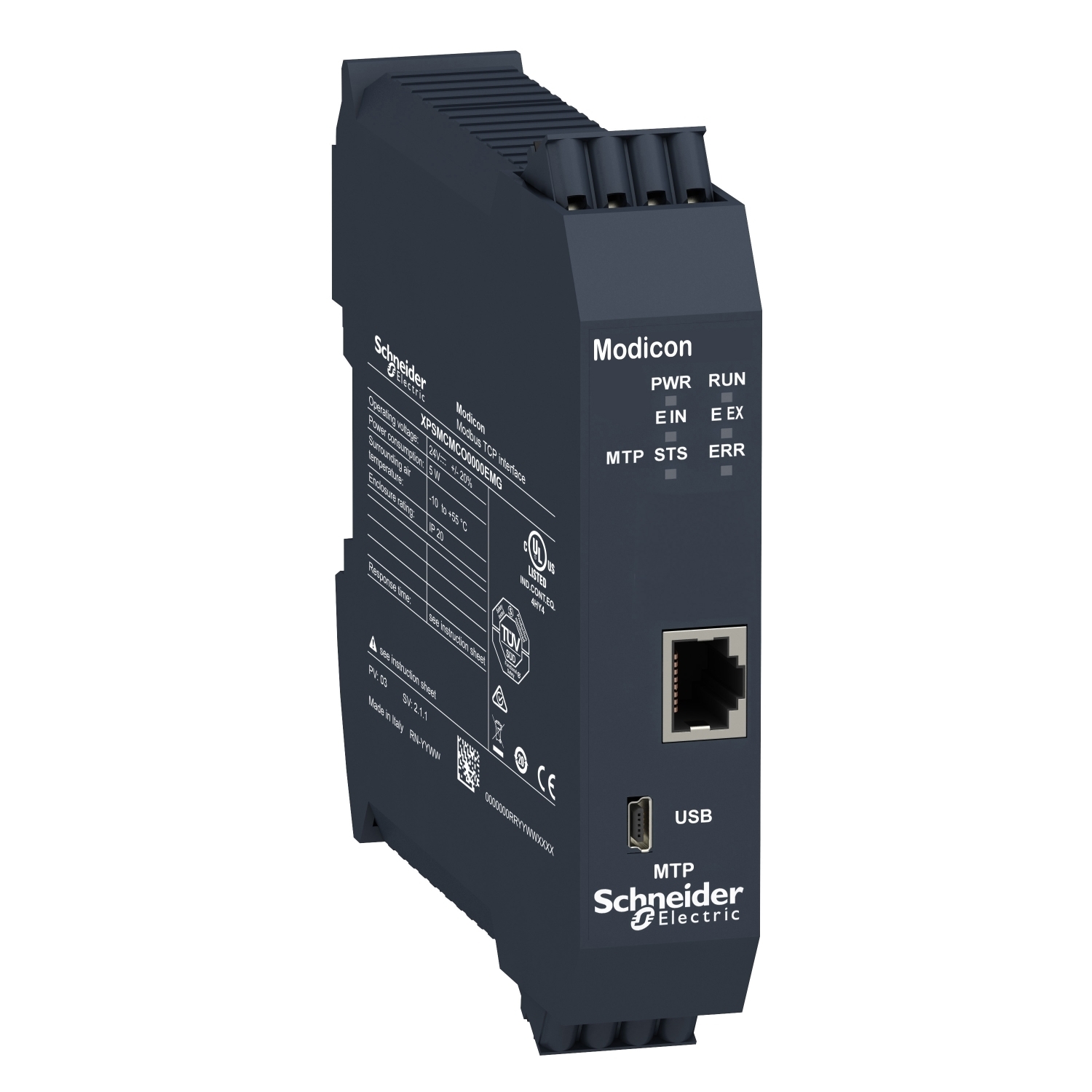 Modbus TCPIP diagnostic expansion module, Modicon MCM, spring term