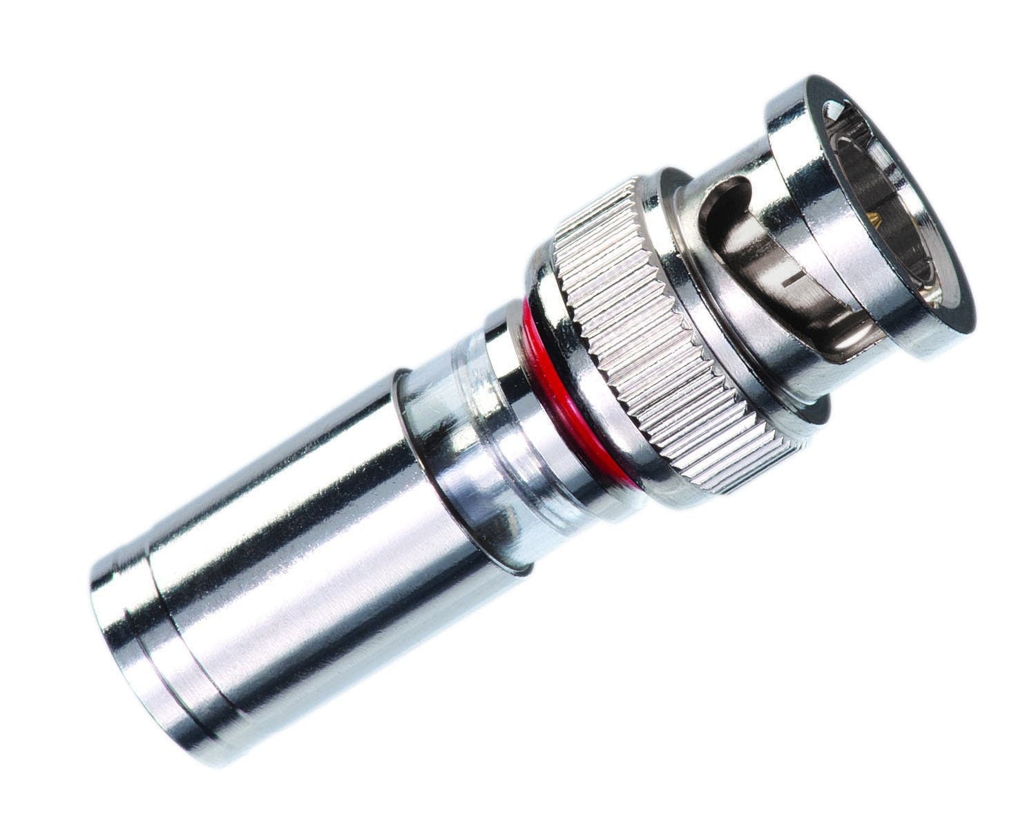 IDEAL, Compression Connector, BNC, Conductor Range: 029 - 042 IN, 20 - 18 AWG Solid Center Conductor, Material: Brass, Finish: Nickel-Plated, Nominal Impedance: 75 OHM, Dielectric Diameter: 0.140 - 0.150 IN, Coaxial Cable Type: RG-59, Overall Jacket Diameter: 0.220 - 0.250 IN