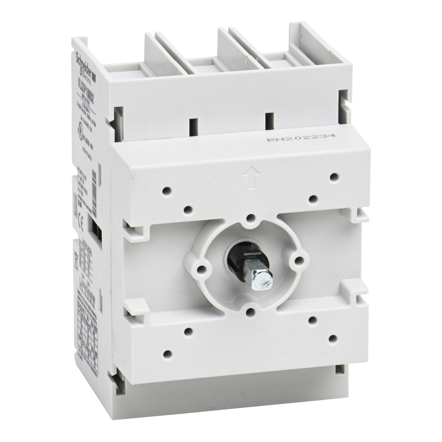 Disconnect switch, TeSys VLS, body switch, 100A, 50HP at 480VAC, UL98, three phase, 50kA SCCR, size 2, door mount