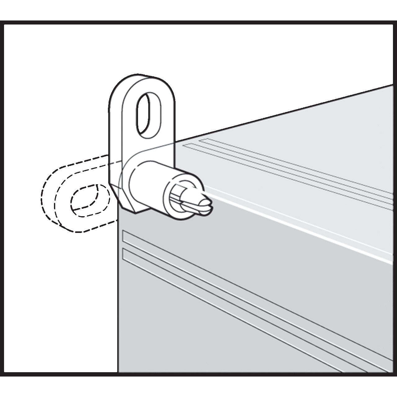 Qline I Mounting Bracket Kit, 40x19x22mm, Light Gray, Polycarbonate