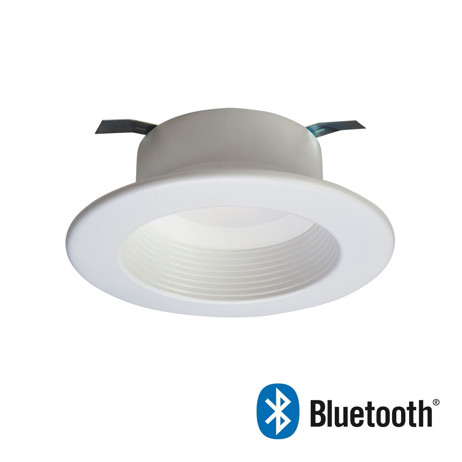 4" Smart Bluetooth LED Recessed Downlight with Adjustable Color Temperature (2700K-5000K) and Lumens, White