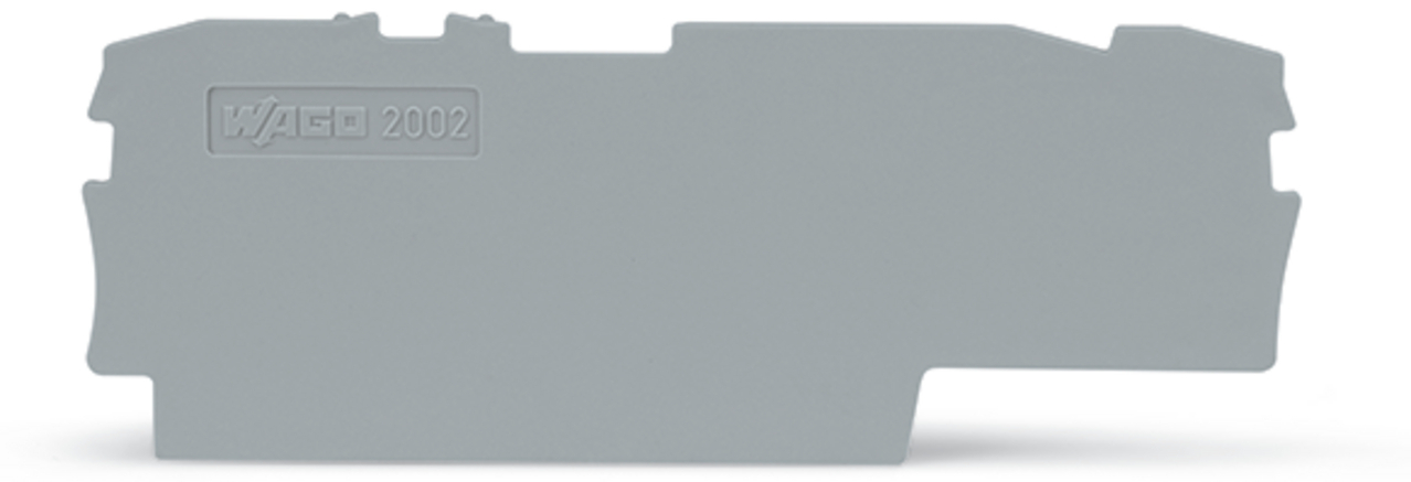 End and intermediate plate; 1 mm thick; gray