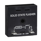 The FS300 Series of solid-state flashers were specifically designed to operate lamp loads. Their two-terminal series connection feature makes installation easy. The high immunity to line noise and transients makes the FS300 Series ideal for moving vehicle applications. All solid-state construction means reliability and long life. The FS300 Series offers a factory fixed flash rate of 75 FPM or may be ordered with a fixed, custom flash rate ranging from 60 to 150 FPM. Operation: Upon application of input voltage, the T2 OFF time begins. At the end of the OFF time, the T1 ON time begins and the load energizes. At the end of T1, T2 begins and the load de-energizes. This cycle repeats until input voltage is removed. Reset: Removing input voltage resets the output and the sequence to T2.