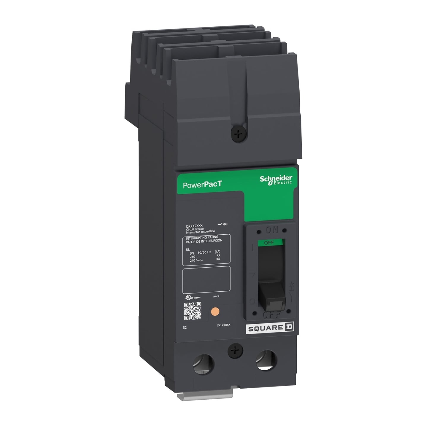QBA220802 Molded Case Circuit Breaker, 80 Amp, 2 Pole, 240V