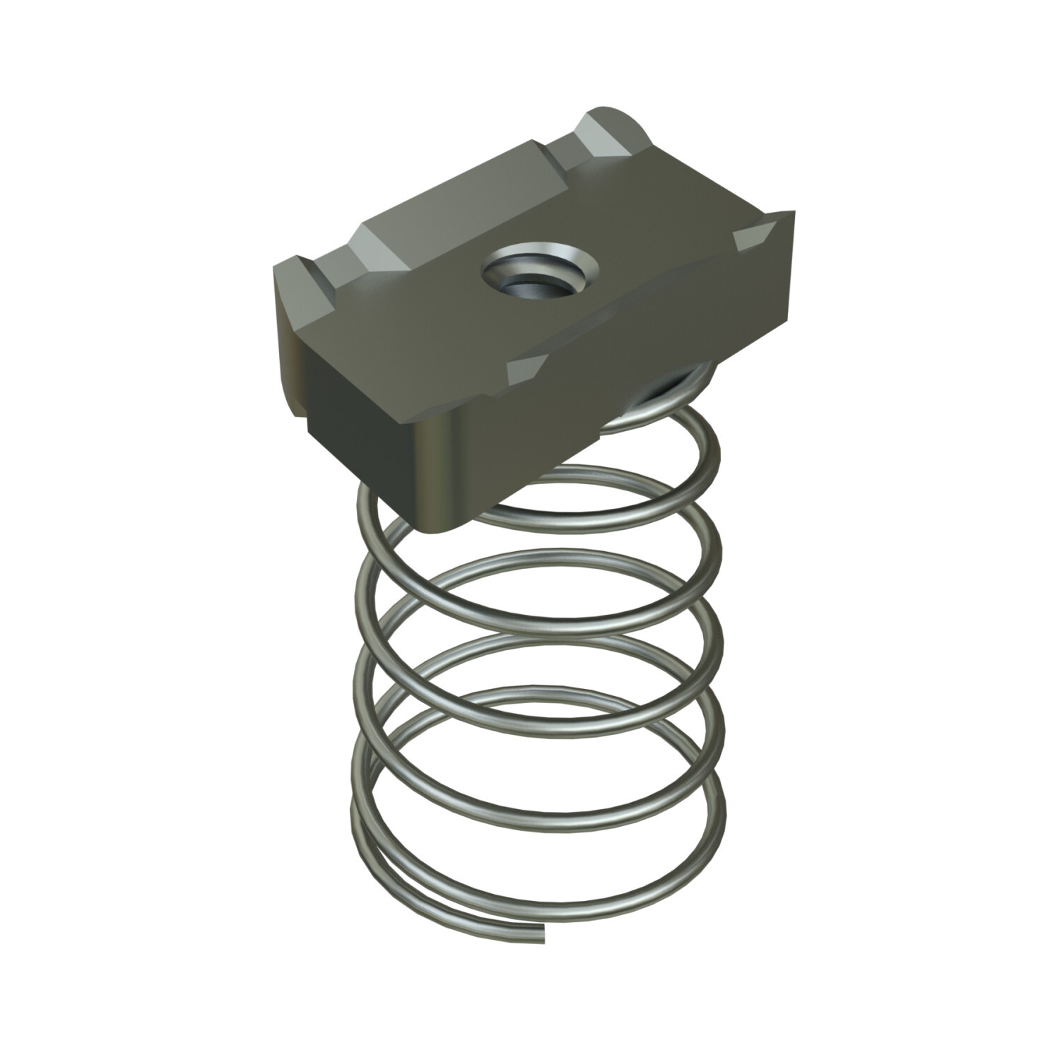 UNISTRUT CHANNEL NUT, 1/4"-20, 0.55"x 0.948x 0.694, WITH STD SPRING, EG