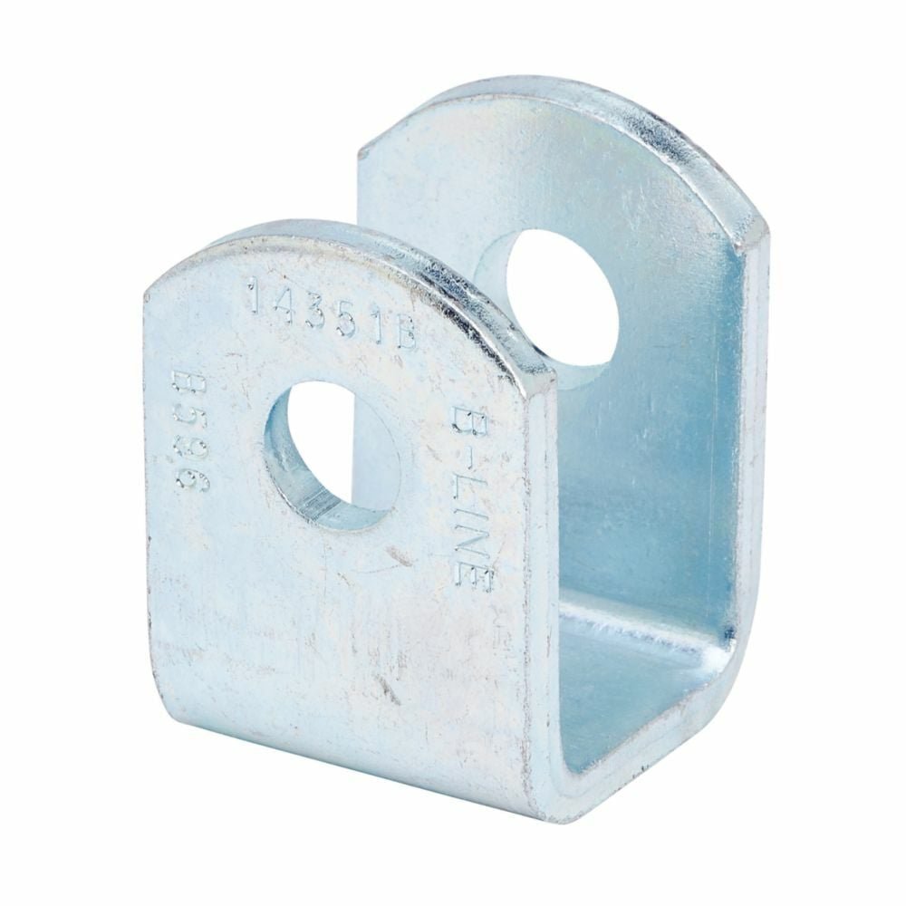Eaton B-Line series clevis fitting, 2.25" H x 1.62" L x 1.62" W, Steel, Electro-plated