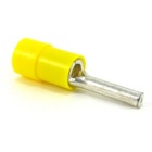 Insulated Vinyl  Pin Terminals for Wire Range 12-10, Yellow