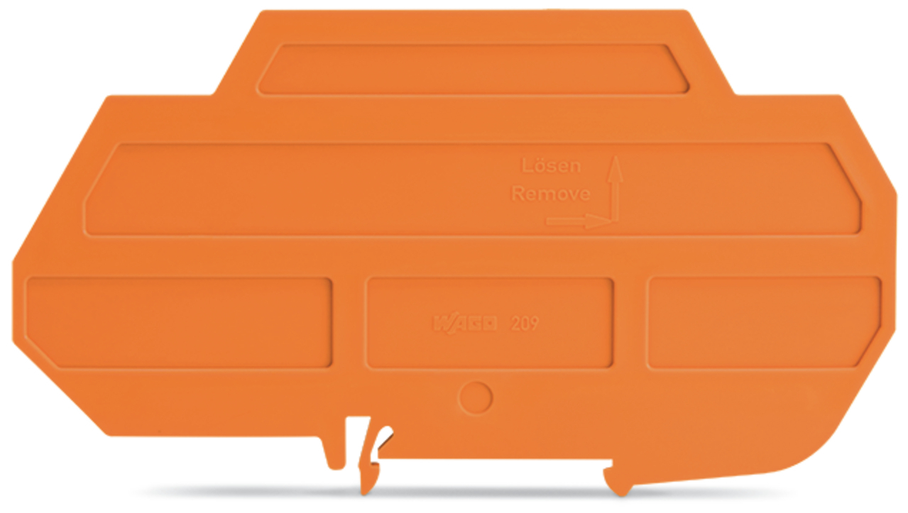 Separator for Ex e/Ex i applications; 3 mm thick; 125.5 mm wide; orange