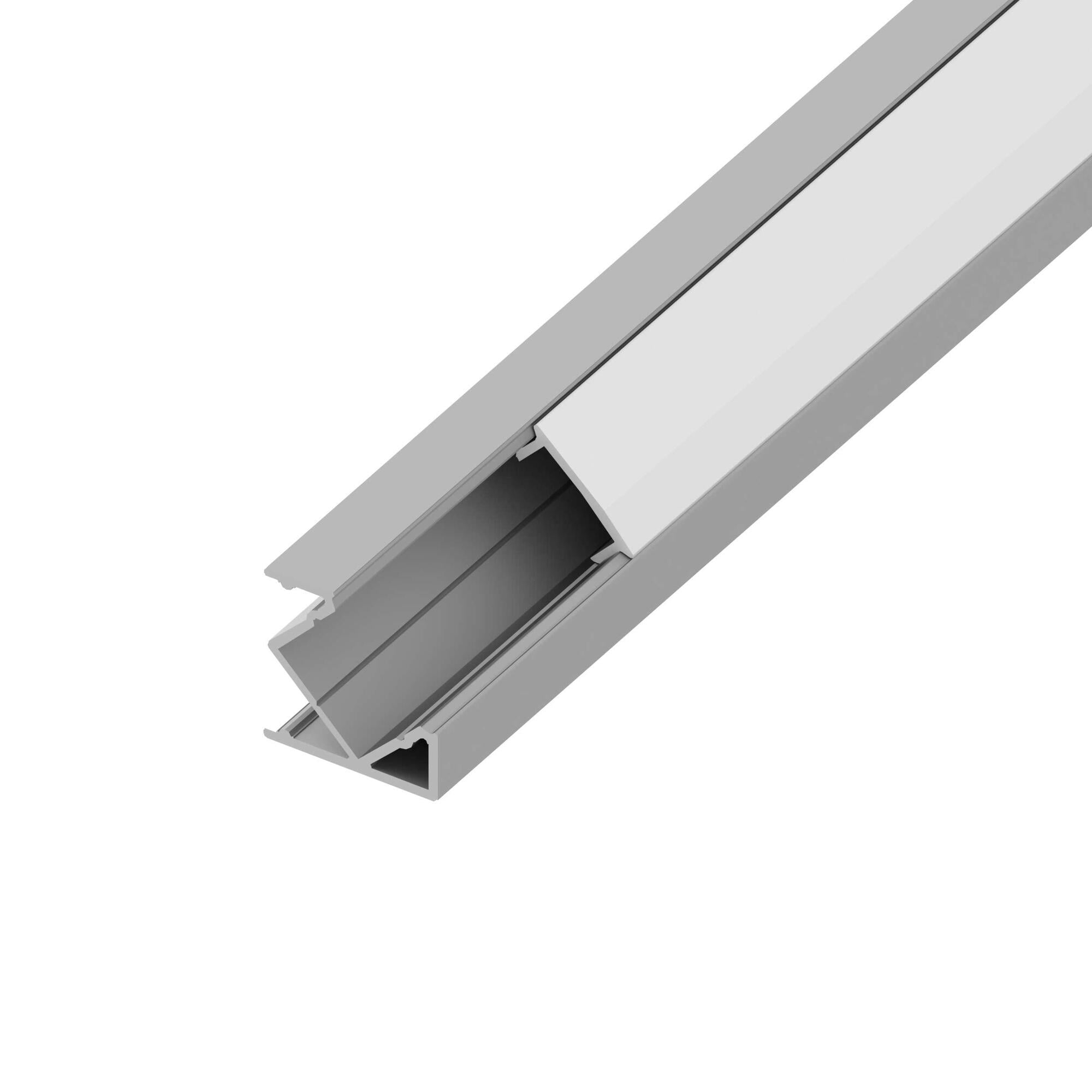 Channel Bundle, 45 Degree DECO. 48 in., Frosted Cover, End Cap Pairs, Mounting Hardware