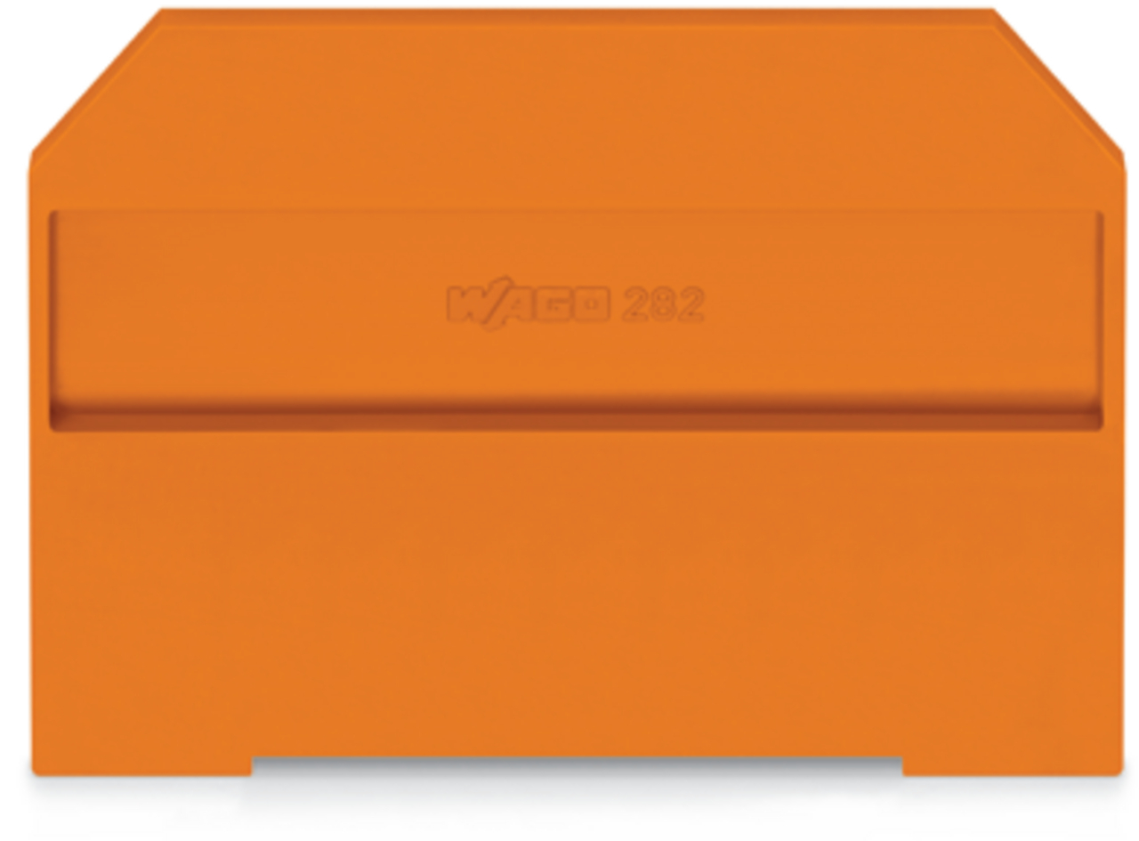 End and intermediate plate; 4 mm thick; orange