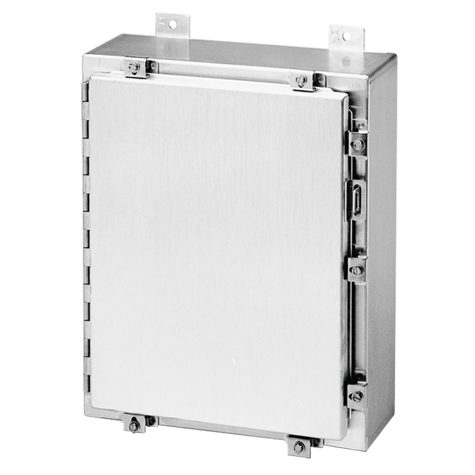 Continuous Hinge Enclosure with Clamps LP Type 4X, 24x20x10, Brushed, Aluminum