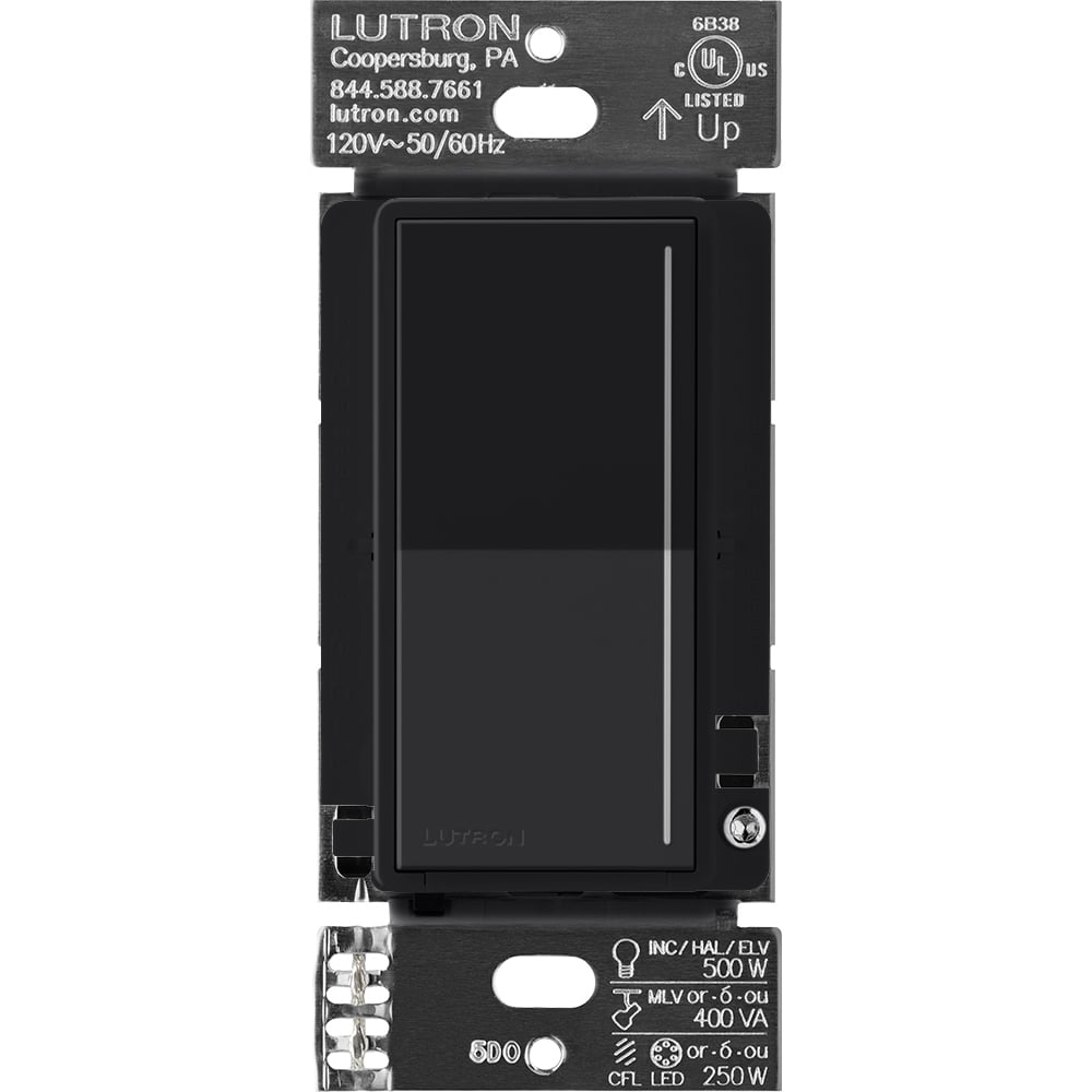 RadioRA 3 Sunnata RF 250 W (LED/CFL) or 500 W Incandescent/Halogen/ELV or 400 VA MLV Phase Selectable Dimmer, 120 V, 50/60 Hz, 0.5 W, midnight