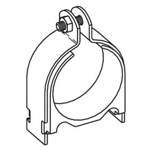 Eaton B-Line series Vibra-Clamp vibration and cushion clamp, 4.42" H x 3.61" L x 1.25" W, Yellow zinc chromate, 800 Lbs load cap
