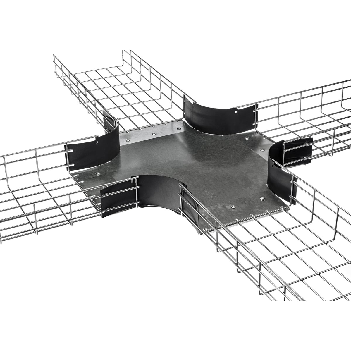 Wire Basket Tray, Preformed Radius, Internal Elbow 2" High X 8" Wide, Pre-Galvanized