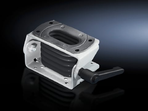 Tilting adaptor +100 deg/60 deg, for support arm connection 120 x 65 mm, For mounting on, IW worktop, prepared for attachment of 130 mm diameter, Surfaces, Attachment/coupling with support arm connection 120 x 65 mm, To fit enclosures up to 20 kg with support arm connection, 90 x 71 mm,  130 mm, 120 x 65 mm, VESA Standard 75, With cable tube for protected cable entry