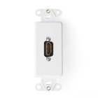 Decora Insert with HDMI Feedthrough Connector, Single Gang Color: White