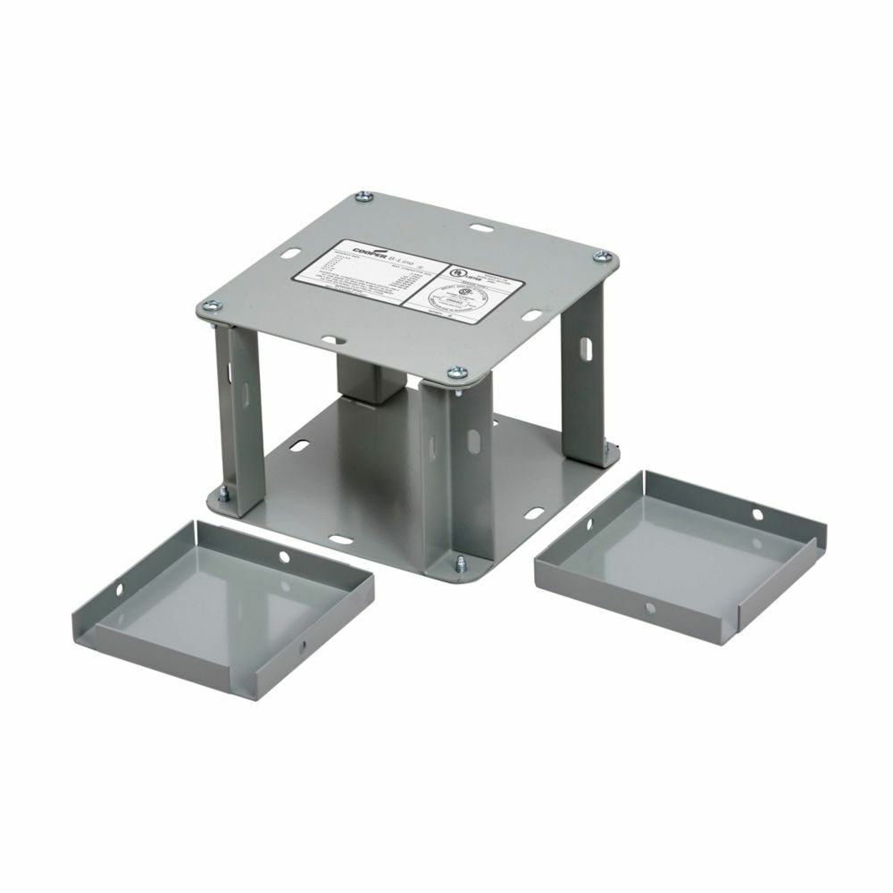 wireway cross fitting, Lay-in, Wireway cross fitting, NEMA 1 rated, Steel, ANSI 61 gray painted finish, 4" X 4"