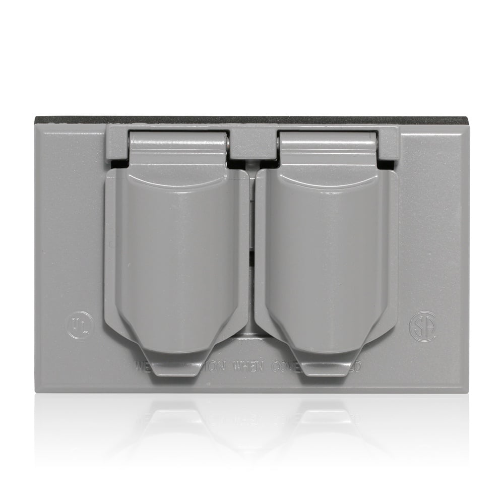 1Gang Weatherproof Cover for Duplex Receptacles, Metallic Enclos