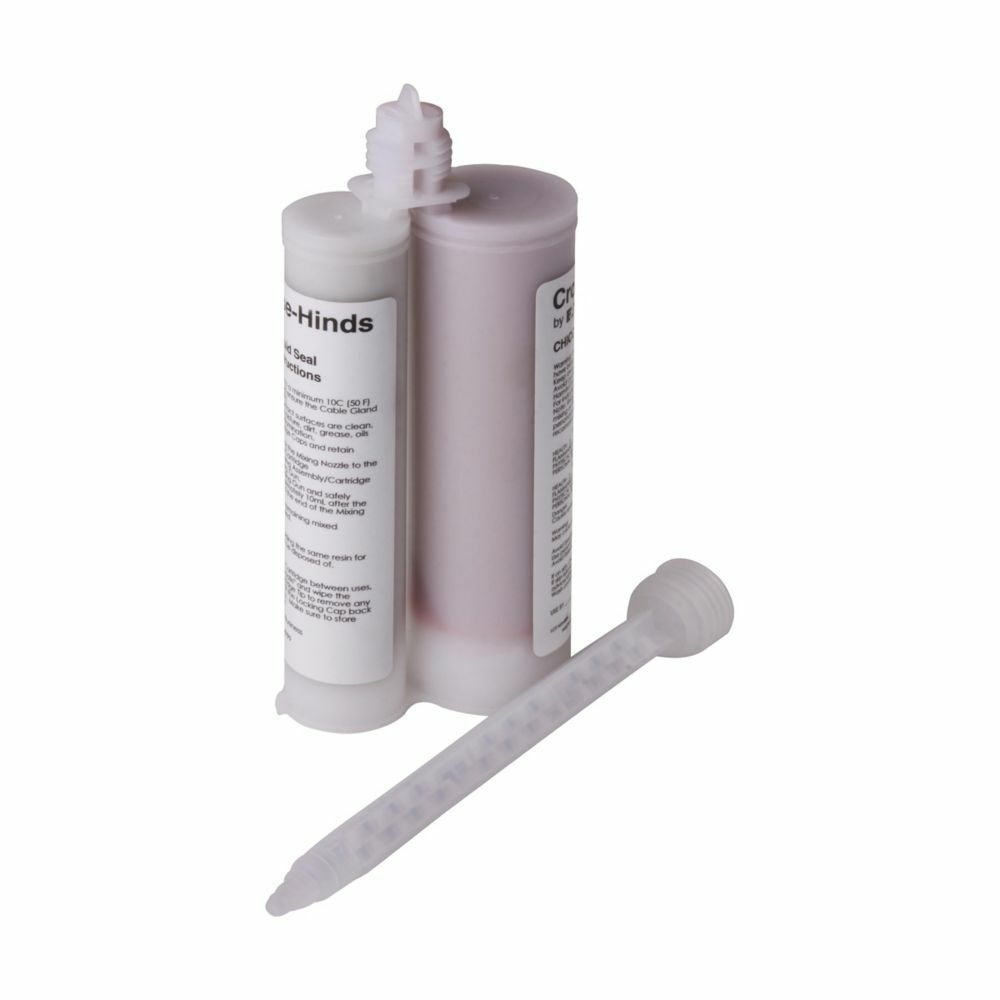 Eaton Crouse-Hinds series Chico LiquidSeal cartridge, 200 ml., with three mixing nozzles, Used with Terminator II TMCX cable glands