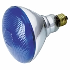 Incandescent Reflector Lamp, Designation: 100BR38/B, 120 V, 100 WTT, BR38 Shape, E26 Medium Base, Blue, CC-9 Filament, 2000 HR, 5-5/16 IN Length, 4-3/4 IN Diameter