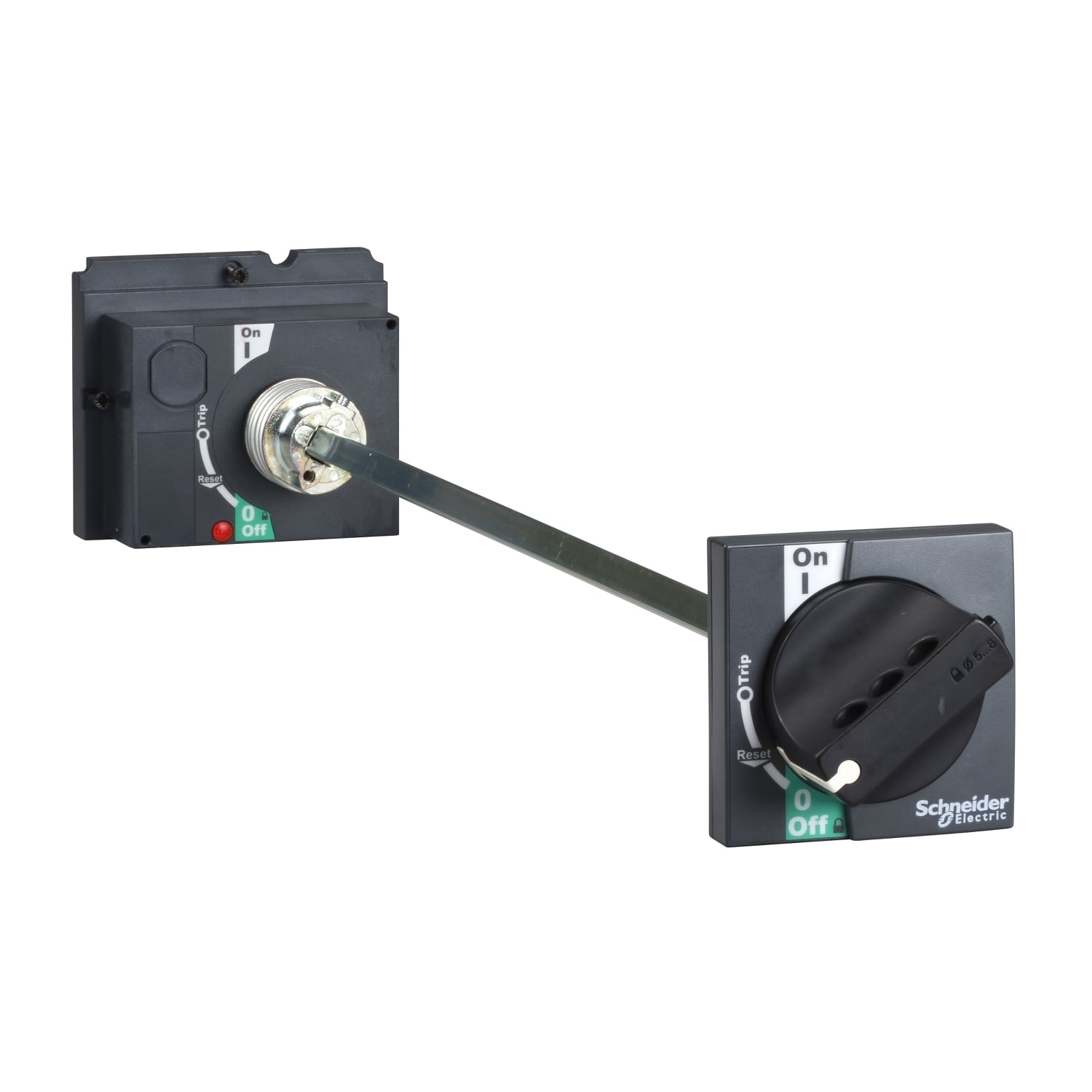 Extended rotary handle, EasyPact CVS100/160/250, black handle, shaft length 185mm to 600mm, IP55