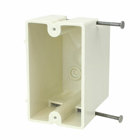 1-Gang Switch/Receptacle Outlet Box; 3 Inch Depth, Thermoset-Fiberglass Reinforced Polyester, 18 Cubic-Inch, Beige/Tan