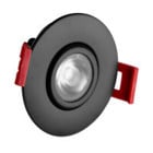 2-inch LED Gimbal Recessed Downlight in Black, 3000K
