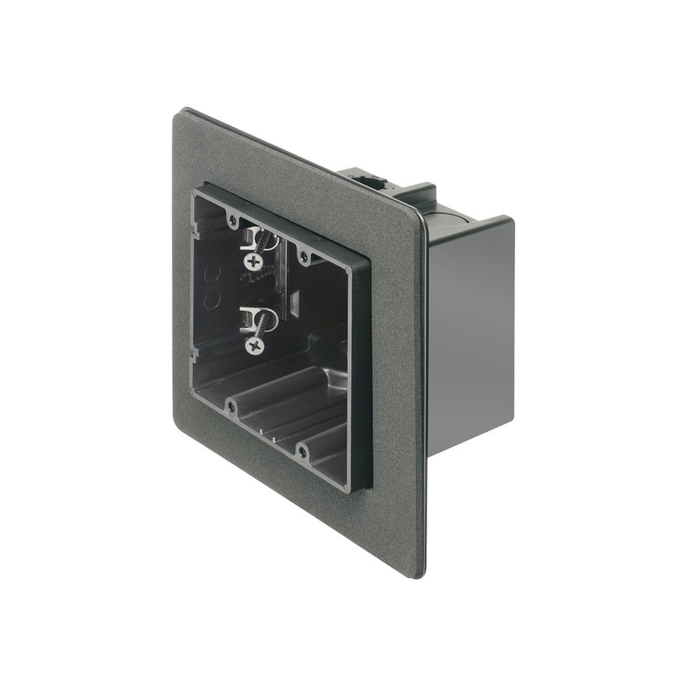One Box Vapor Boxes for Devices. Flange forms a protective barrier against air infiltration. 2 Hour Fire Rating. Two gang. Screw On. 42 cu. in.