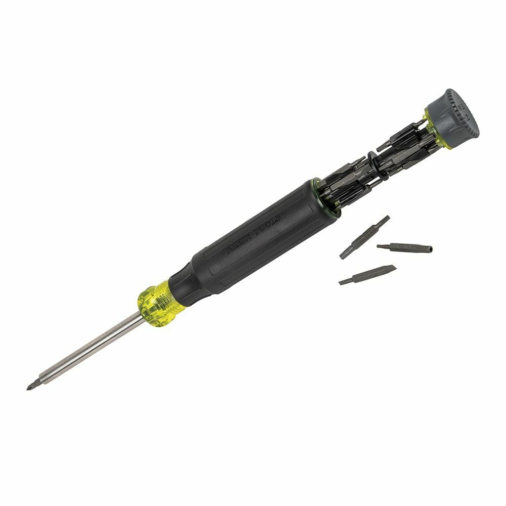 27-in-1 Multi-Bit Precision Screwdriver with Tamperproof Bits, Multi-Bit Screwdriver features convenient on-board storage of 26 different tamperproof bits and a 3.5 mm nut driver
