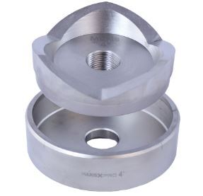 The MAX PUNCH Cup for 2 1/2" Stainless Steel is made with durable steel to get the job done. Cup creates crimping effect on slug for easy removal. Works with most widely used knockout tools.