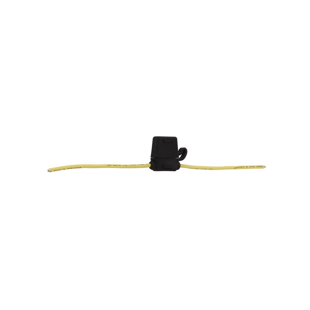 Eaton Bussmann series HHG indicating holder, With cover, color code black, 32 Vdc, 24A, Non Indicating, Circuit protector, 12 AWG yellow lead wire