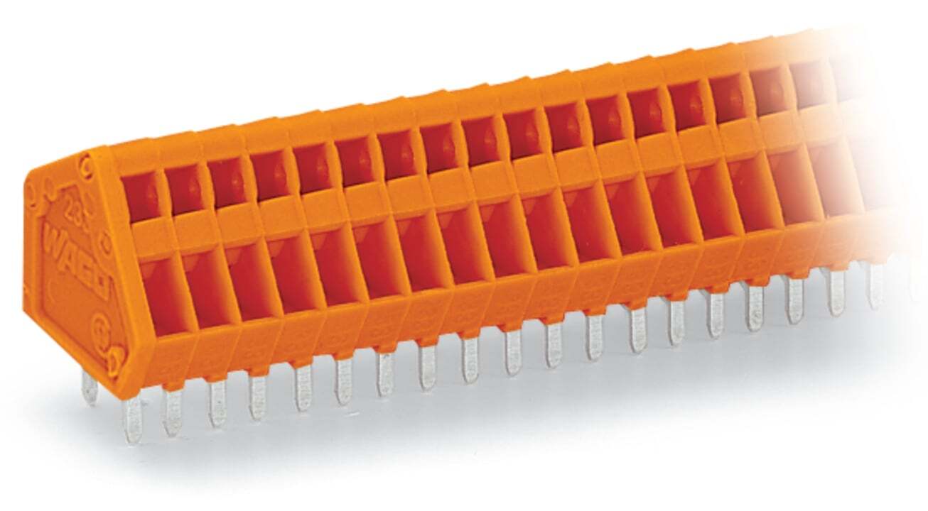 PCB terminal block; 0.5 mm; Pin spacing 2.54 mm; 8-pole; CAGE CLAMP; 0,50 mm; orange