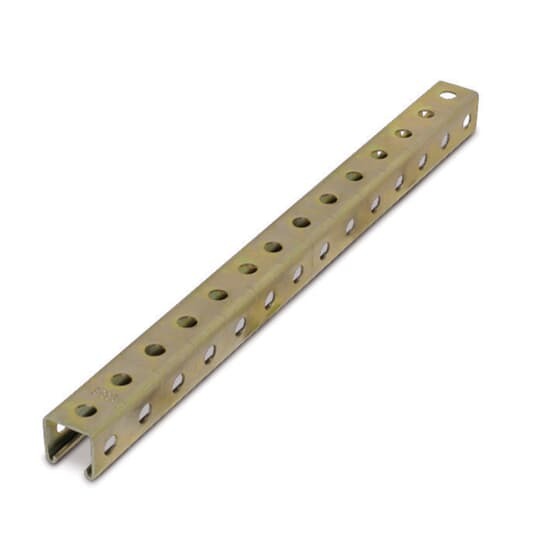 B-995-10 Slotted Strut Channel, 3-Sided Punched, 10 ft x 1-1/2 inch x 1-1/2 inch, Steel, 12 Gauge