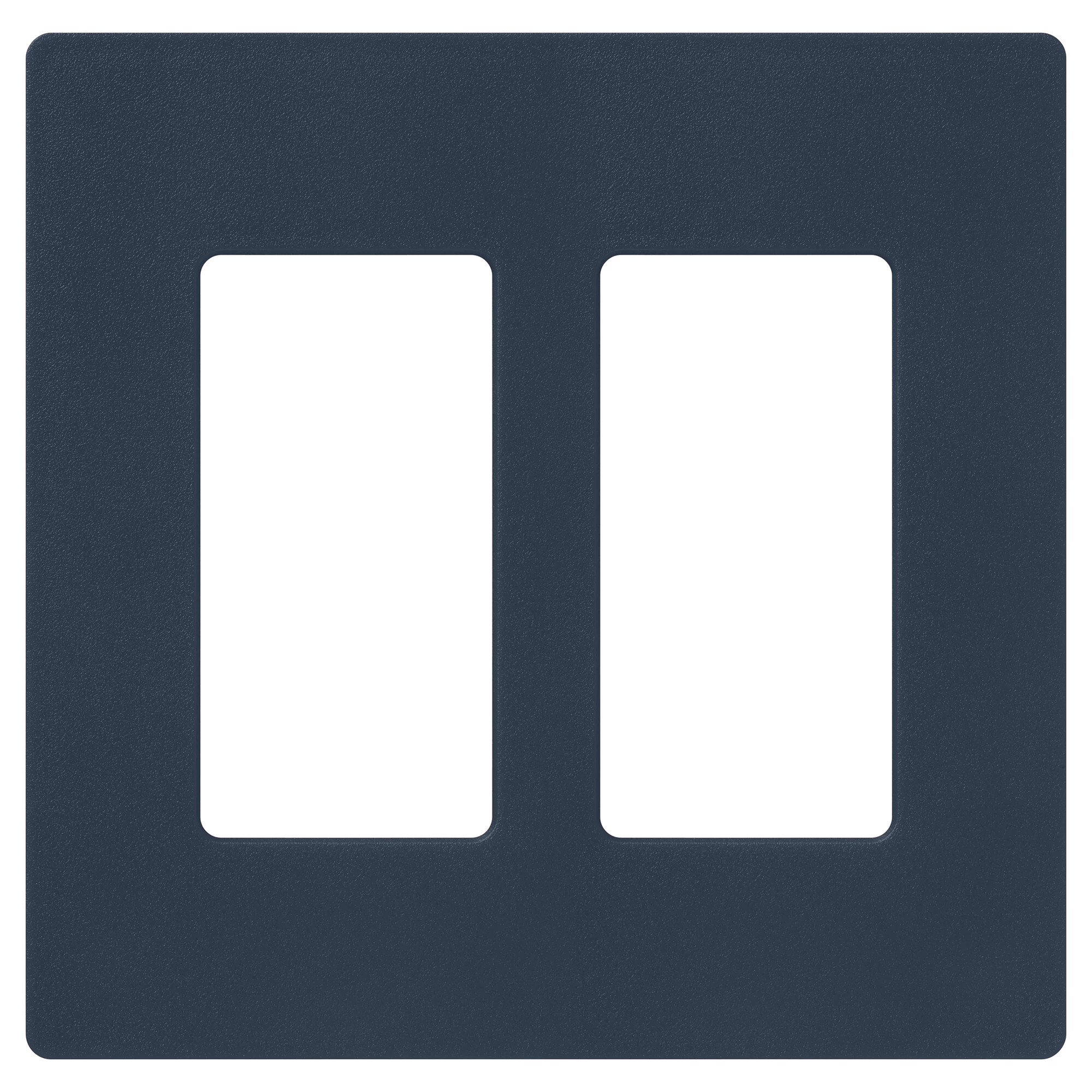 Claro Wallplate, Satin Finish, Two-gang in deep sea