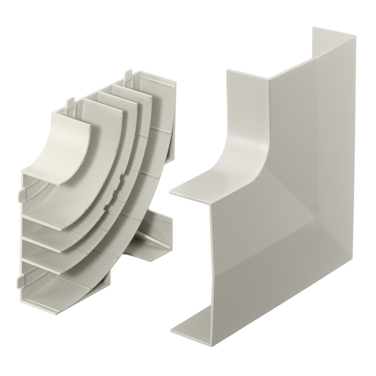 Hubbell Wiring Device Kellems, Non-Metallic Raceway, BaseTrak, 2 or 3Channel, Flat Elbow, Base and Cover