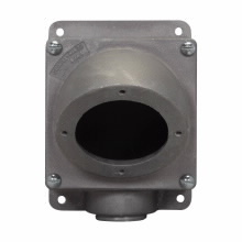 Eaton Crouse-Hinds series AJ back box, 200A, One hub, Cast aluminum, 2"