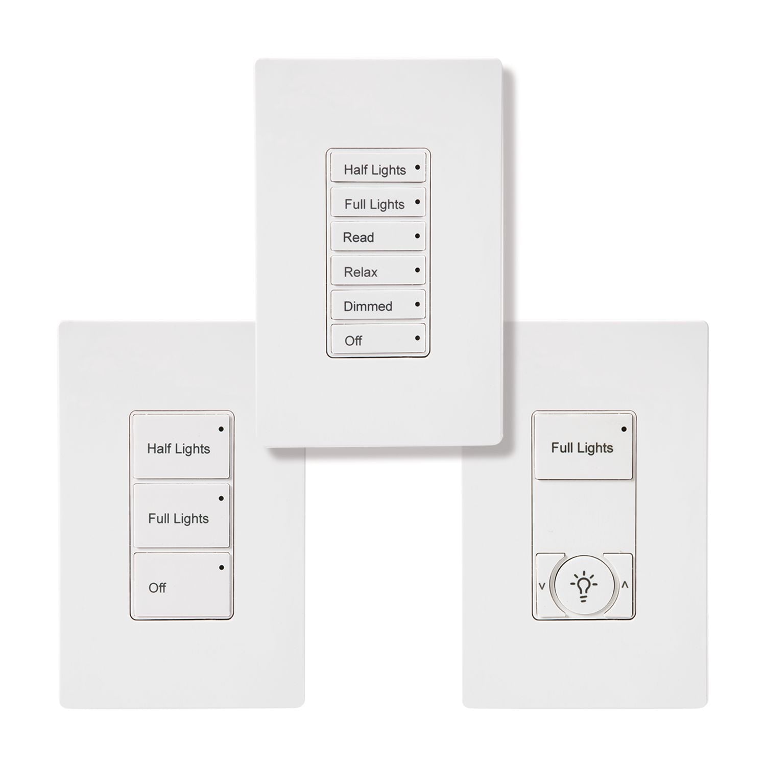 WaveLinx Pro, 1 Button large wallstation,  Standard Engraving, White