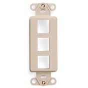 QuickPort Decora Insert, 3-Port, Ivory