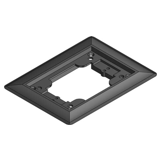 Single Gang Carpet Plate for Floor Boxes for Power and Communications, Length 4-5/8 Inches, Width 6-1/8 Inches, Black, Polycarbonate