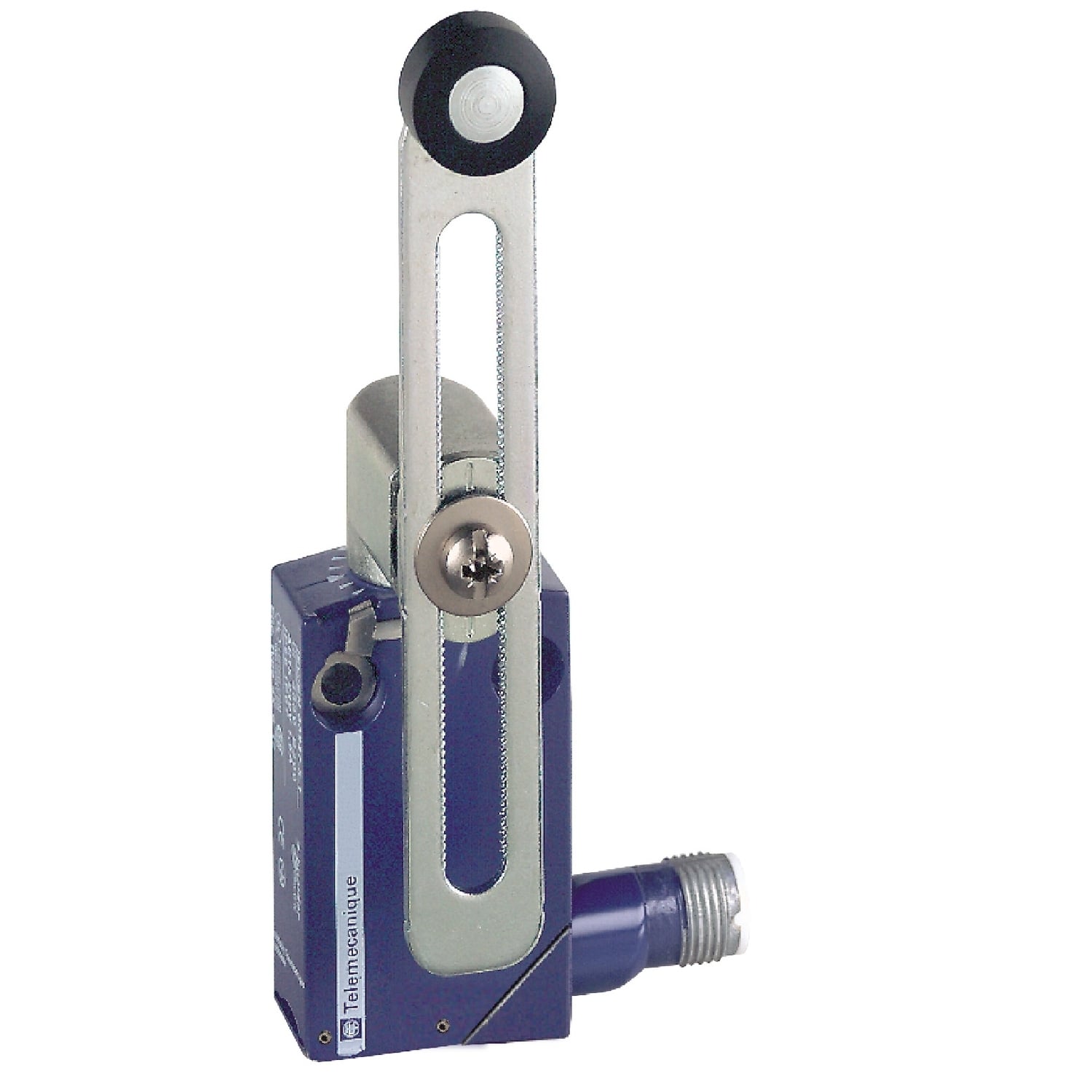 Limit switch, Limit switches XC Standard, XCMD, thermoplastic plastic roller lever var.length, 1C/O, snap, M12