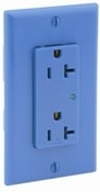 20 Amp, 125 Volt, Decora Plus Duplex Receptacle, Straight Blade, Industrial Grade, Self Grounding, Surge w/ Indicator Light, White