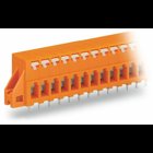 PCB terminal block; push-button; 2.5 mm; Pin spacing 5.08 mm; 3-pole; CAGE CLAMP; clamping collar; 2,50 mm; orange