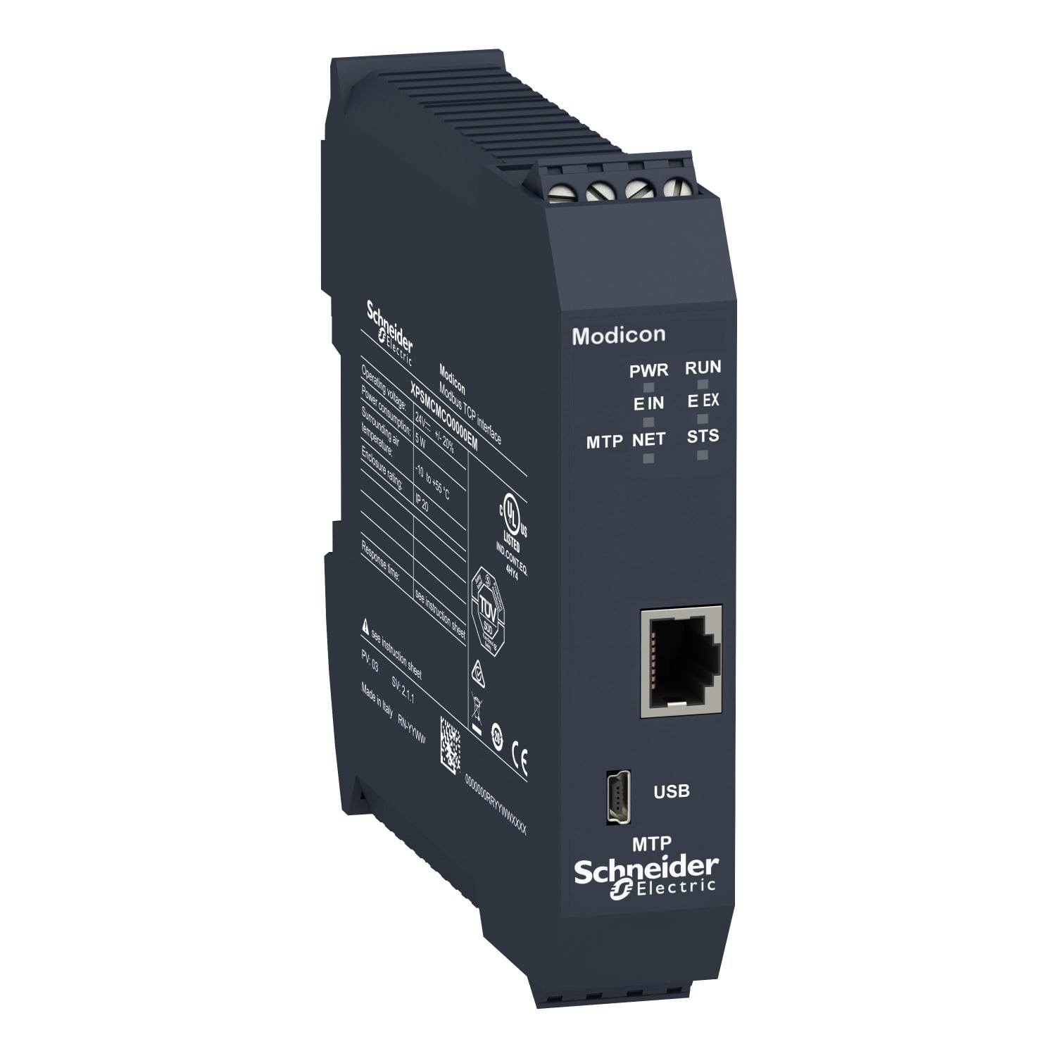 expansion module, Modicon MCM, Modbus TCPIP diagnostic, screw