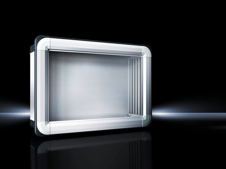 CP Compact Panel, for front panel BH 520x400 mm, installation depth 191 mm, Extruded aluminum section, Support arm connection  130 mm, Screw-fastened rear panel