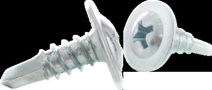 8 x 1/2" Lath Tek Screws (K-Lath), Wafer Head, Phillips, Zinc Plated
